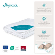 Extra leichte Bettdecke COOL.BREEZE - Sommerdecke mit doppeltem Kühleffekt | (160g-200g Füllgewicht) | Kein Schwitzen mehr in warmen Nächten