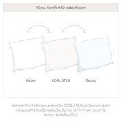 Temperaturregulierende Kissenhüllen mit Kühlfunktion - COOL.STER - Einfach besser schlafen