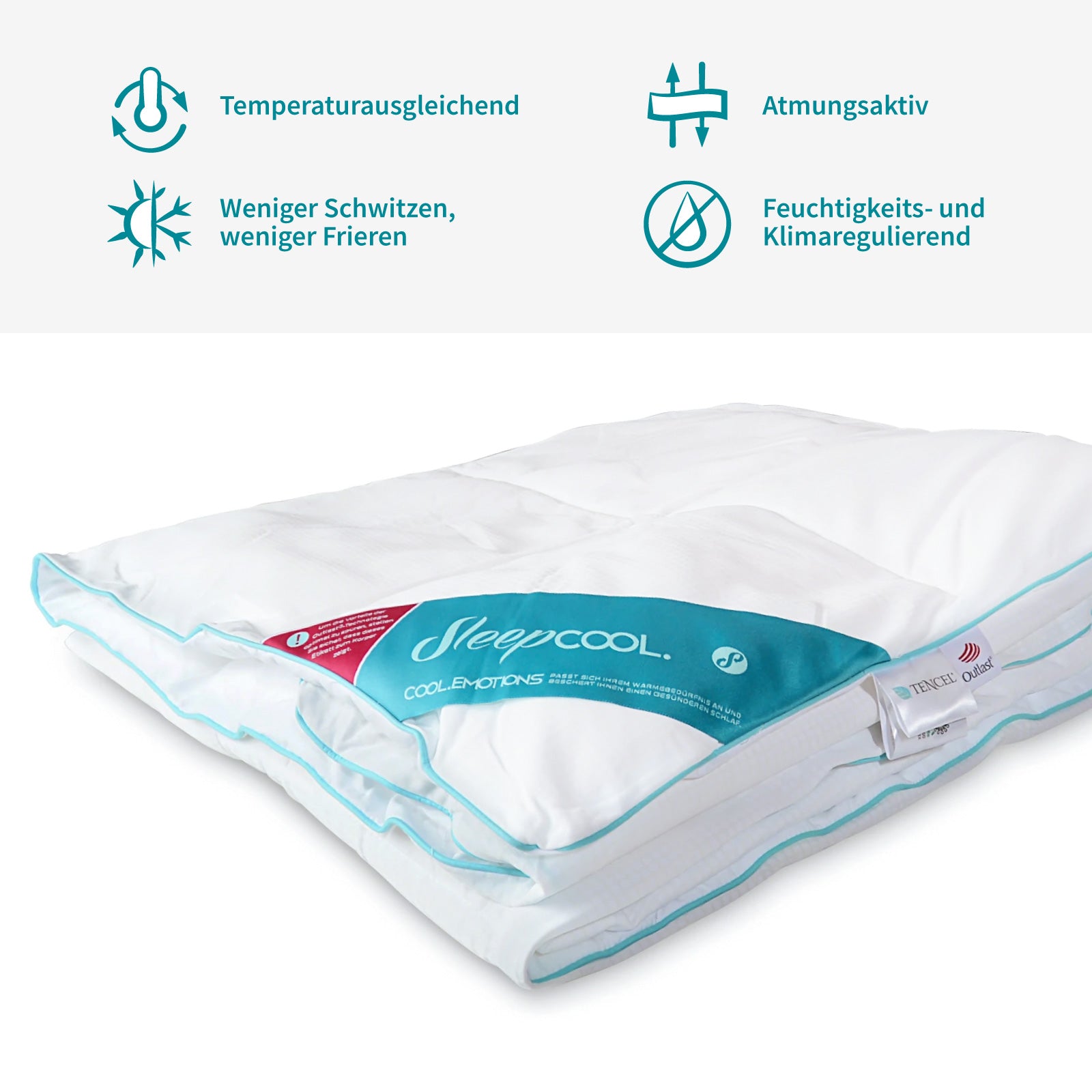 Temperature-regulating duvet (400g-490g) COOL.EMOTIONS - Light, breathable duvet - Not too warm, not too cold