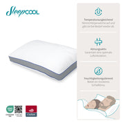Premium-Kissen Cool.FUSION, 40x60cm, Memory-Foam-Kern & Dual-Comfort-System mit stärkster Outlast® Temperaturregulierung