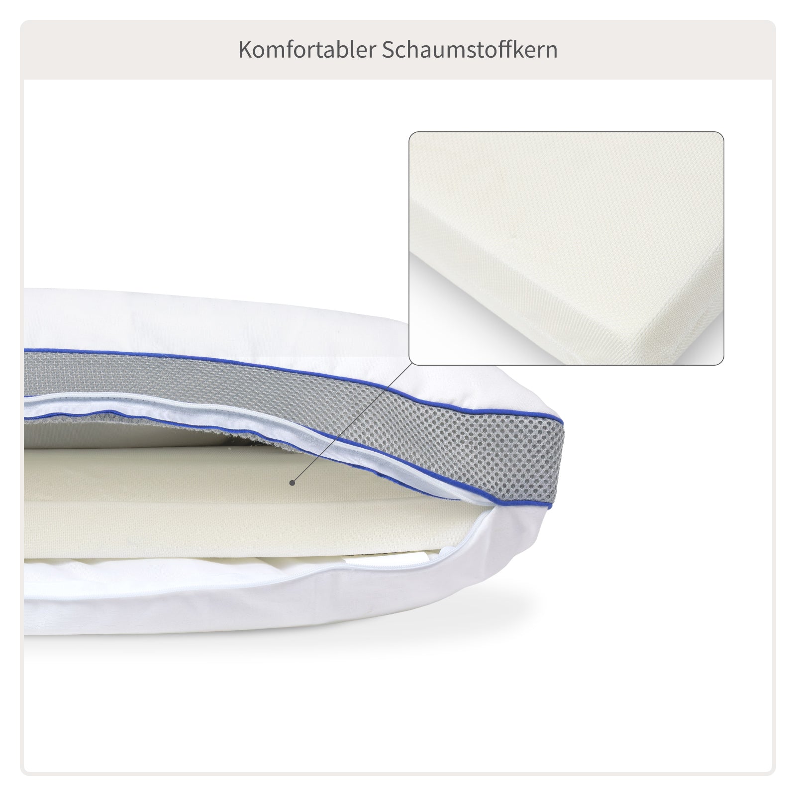 Premium-Kissen Cool.FUSION, 40x60cm, Memory-Foam-Kern & Dual-Comfort-System mit stärkster Outlast® Temperaturregulierung