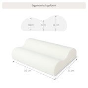 Ergonomisch geformtes Kopfkissen Cool.RELAX (30x50cm) : Ideale Unterstützung für eine gerade Wirbelsäule, Optimale Schlaftemperatur durch Klimaregulierung