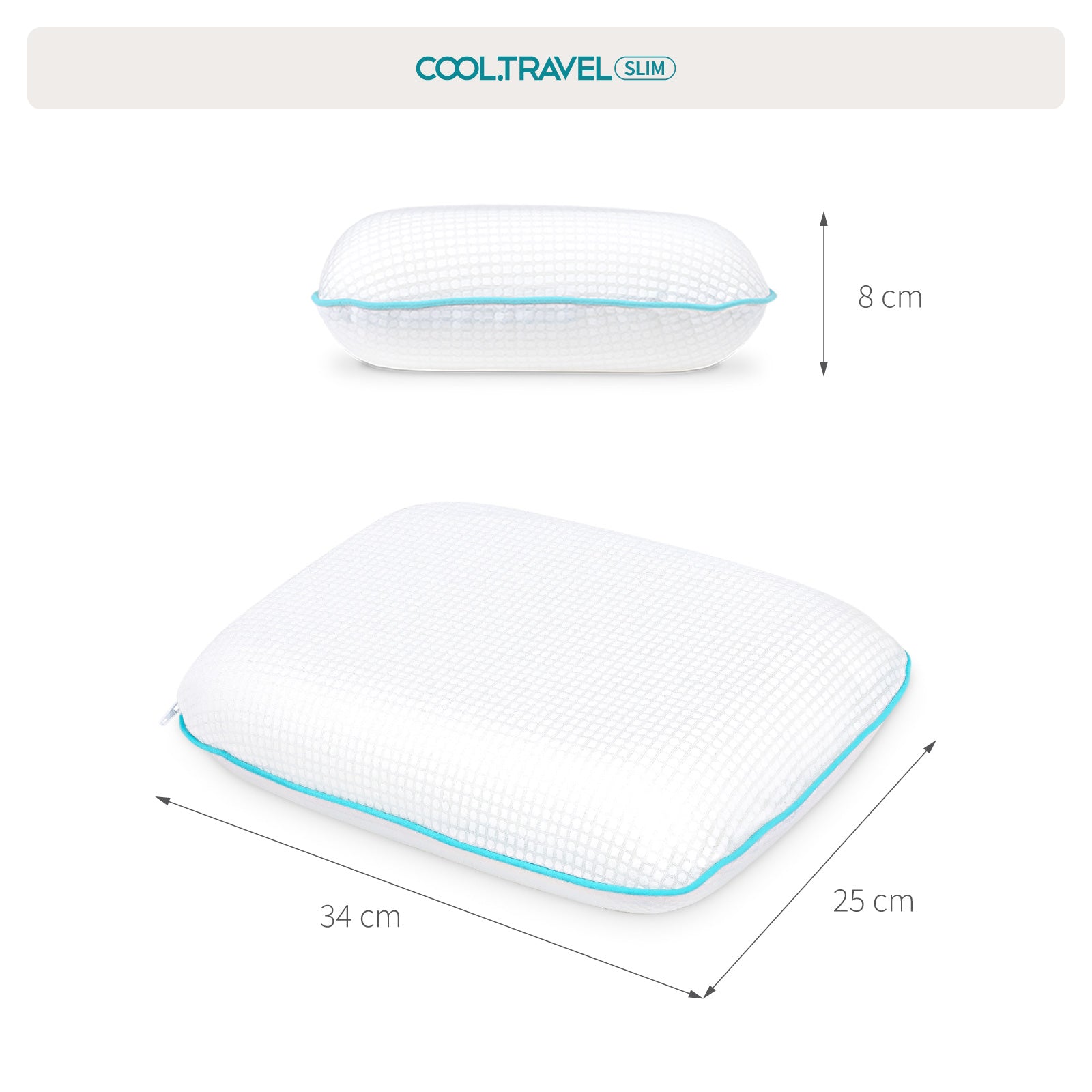 COOL.TRAVEL Reisekissen mit Outlast® & Memory Foam – Original, SLIM & MAX