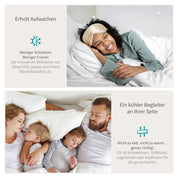 Seitenschläferkissen mit Kühleffekt 40x145cm, Cool.WAVE - Premium Körperkissen, Body Pillow, Stillkissen, Füllung anpassbar, Ökotex, Waschbar