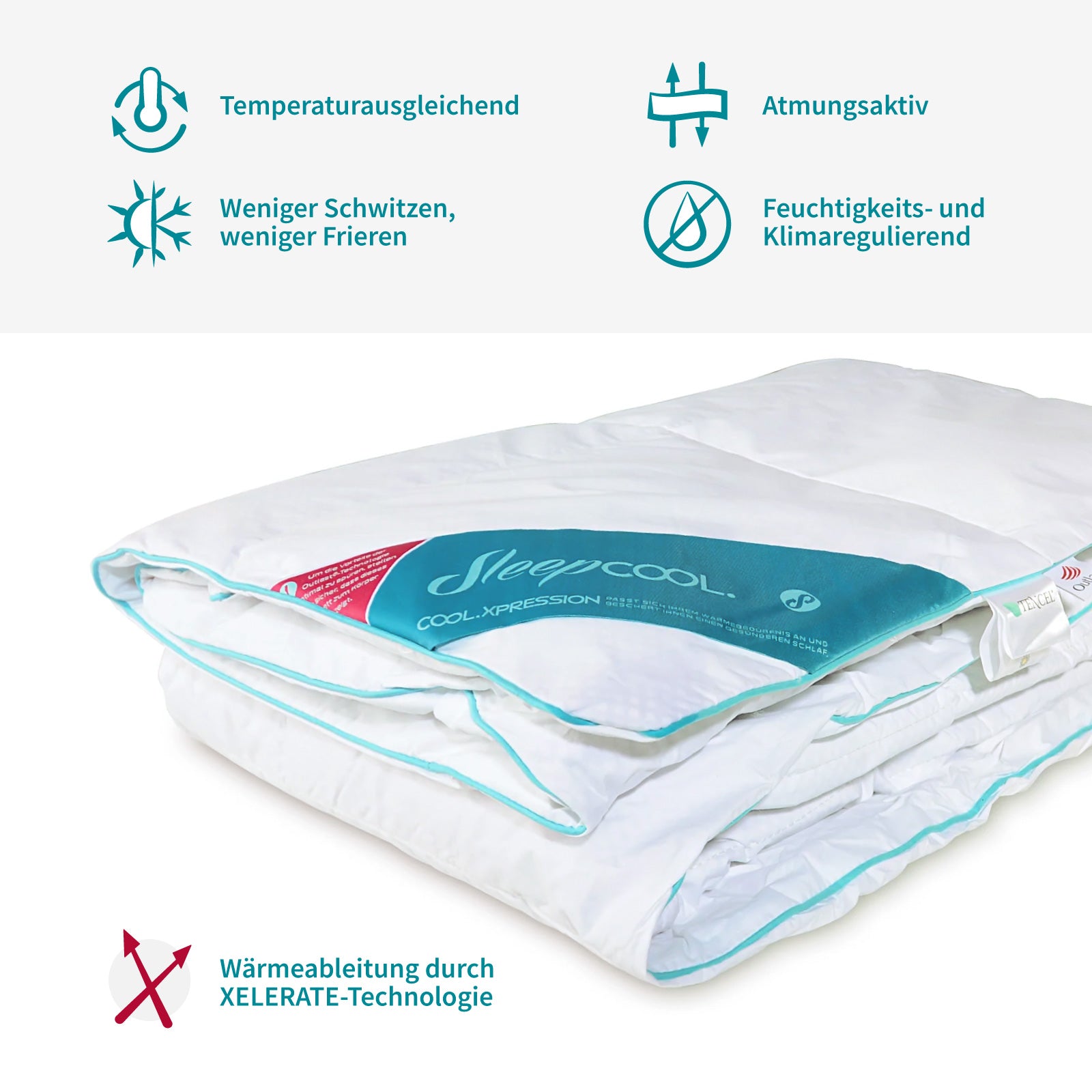 Temperature-regulating Duvet (400g-490g) COOL.XPRESSION-Light, breathable quilt cover-Not too warm, not too cold