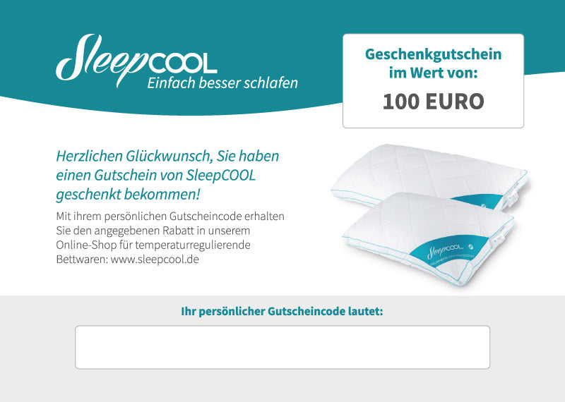 Geschenkgutscheine von SleepCOOL