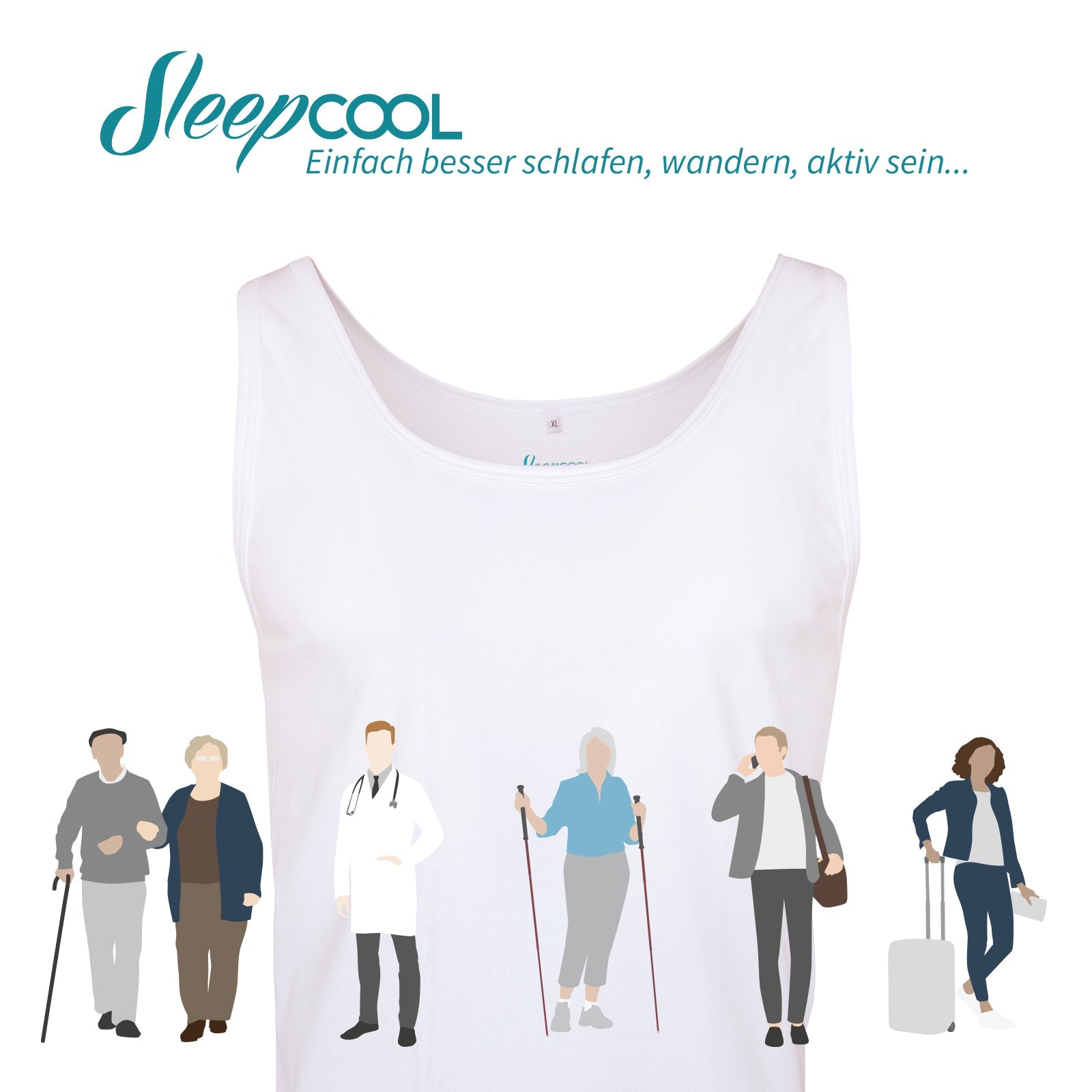 Functional T-shirt COOL.SKIN, ladies, pleasant freshness due to cooling effect, the SleepCOOL feeling to take away