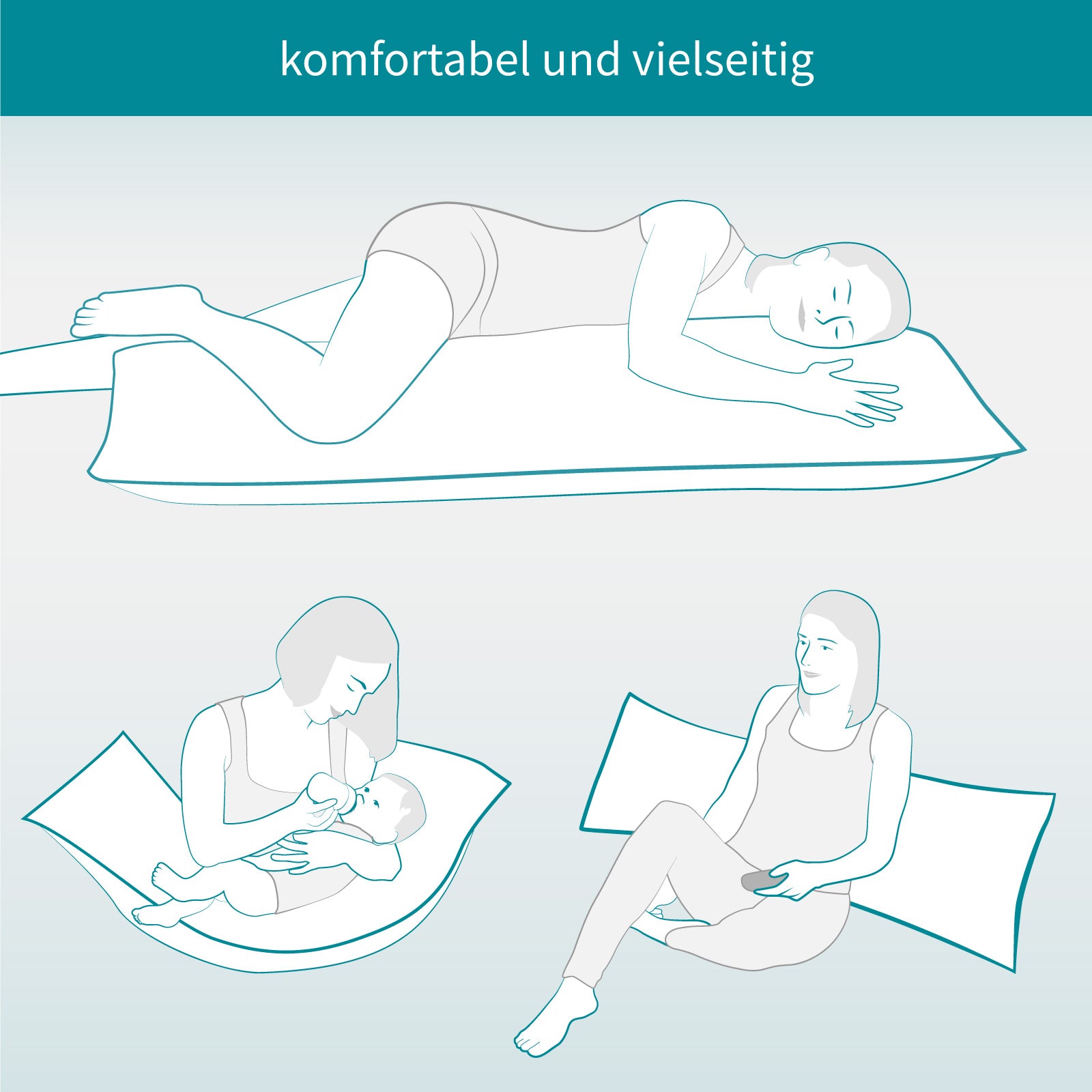 Side sleeper pillow with cooling effect 40x145cm Cool.WAVE premium Sleepcool Einfach besser schlafen