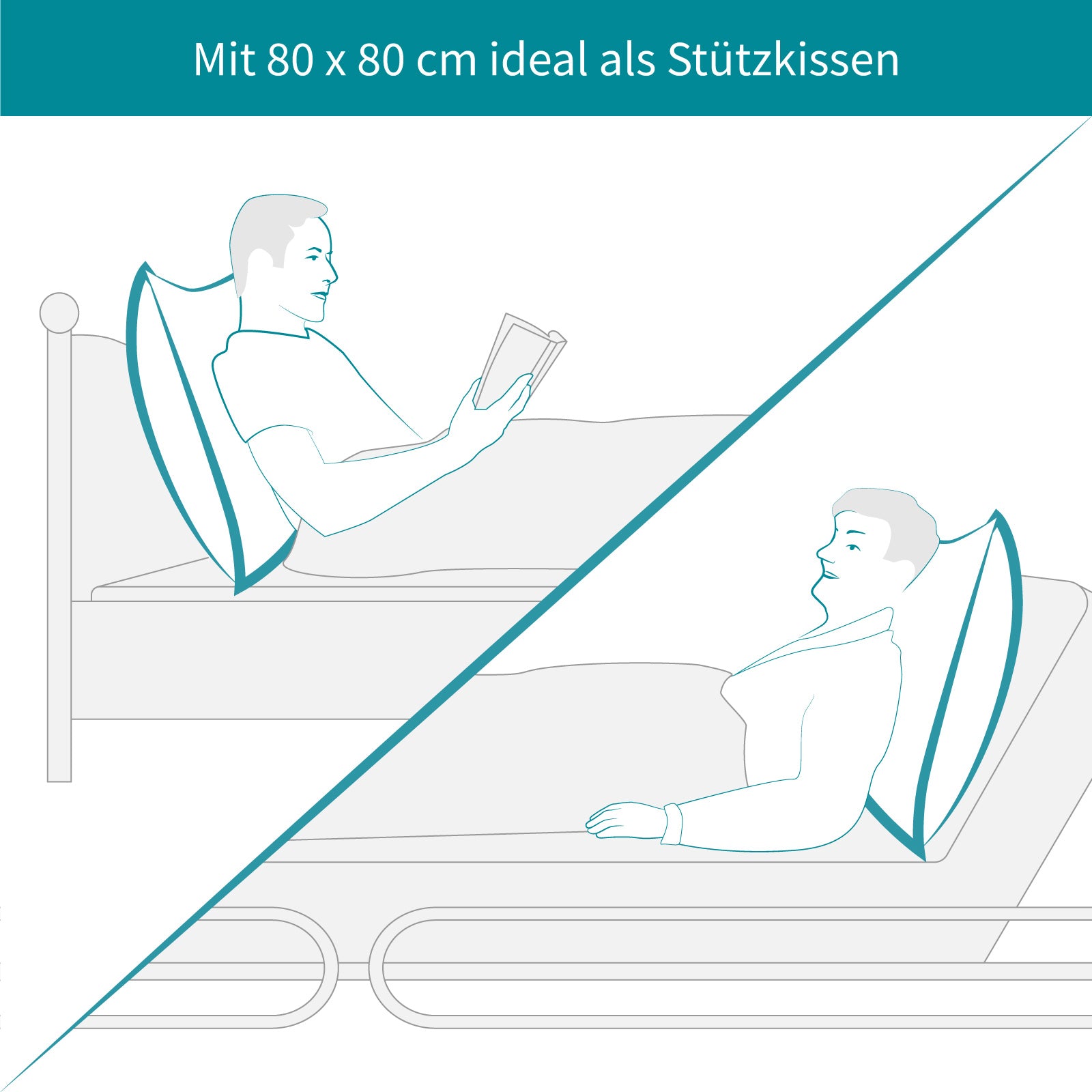 Temperaturregulierendes Kopfkissen COOL.MOMENTS mit Kühleffekt – Voluminöses und atmungsaktives Kissen - Nicht schwitzen und nicht frieren